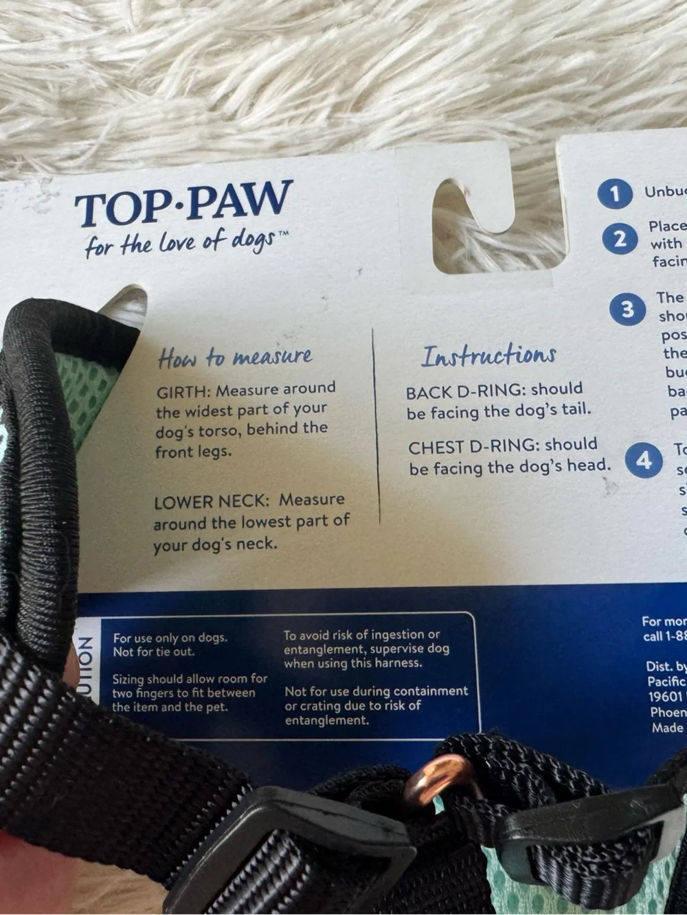 Top Paw Leopard Print Dog Harness with Rose Gold D-Ring